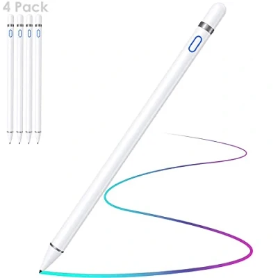 Image of 4x Stylus Pen for iPad with Palm Rejection, TECHGEAR Active Pencil Compatible 2018 2022 Apple Pro 11/12.9 inch, 10th/9th/8th/7th/6th Gen, Air 5th/4th/3rd Mini 6th/5th Gen
