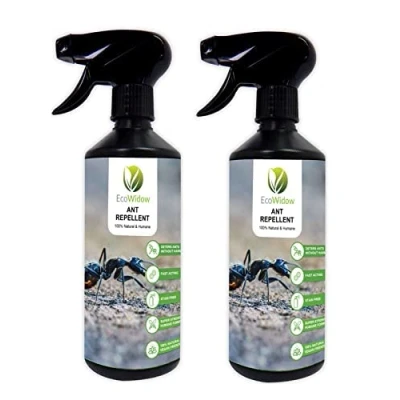 Image of EcoWidow Natural Ant Repellent Outdoor Indoor Spray Alternative to Killer, Trap Or Wasp Powder Pet Safe Insect Bug 2x500ml