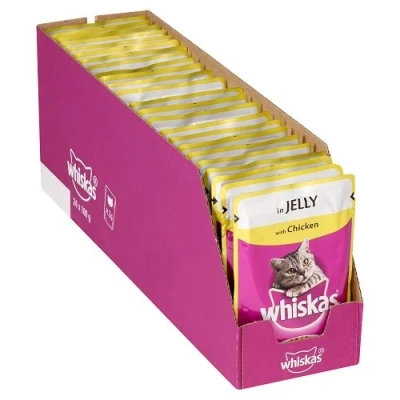 Image of Whiskas Pouch in Jelly with Chicken 100 g (Pack of 24)