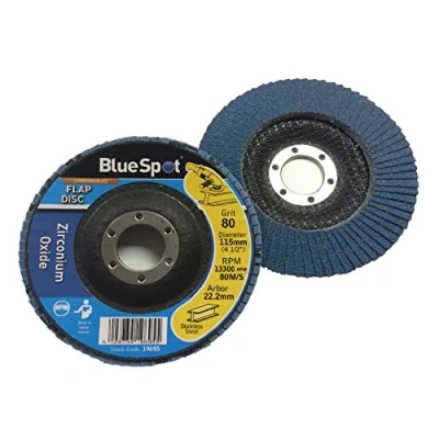 Image of Homesmart 2 Pack 115mm Flap Disc 80 Grit for Angle Grinders Durable Zirconium Oxide Ideal Grinding, Polishing, and Surface Preparation on Metal, Wood, More Perfect Tool DIY Projects