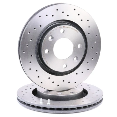 Image of 4541000 Brake disc BREMBO XTRA LINE 09.8695.1X 266mm 22mm perforated/vented Coated High carbon CITROËN: C2 Hatchback, DS3 DS4 Hatchback
