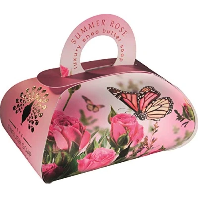 Image of The English Soap Company, Large Gift Bag Bath Soap, Summer Rose, 260g