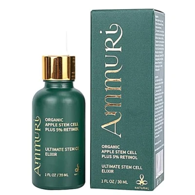 Image of Ammuri Retinol Serum for Face Hydrating &amp; Brightening Serum, Vitamin C with Apple Stem Cell Hyperpigmentation Acne Treatment