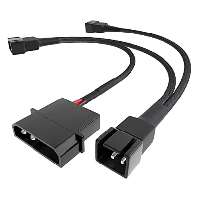 Image of KabelDirekt 20 20cm 4 pin Molex (5.25“) 5V to 3x 3 2 pole connector fan distribution cable
