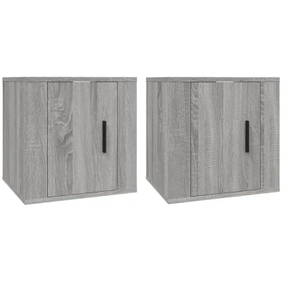 Image of vidaXL Wall Mounted TV Cabinets 2 pcs Grey Sonoma 40x34.5x40 cm
