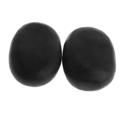 Image of Sharplace 2 Pieces Large Massage Hot Stones Oval Basalt Stones, Back Warmer 11x7cm/4.3x2.8 inch
