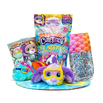 Image of Cutetitos Islanditos Collectible Plush Children&#039;s Toys, Surprise Stuffed Animals, Collectable Scented 18 cm Soft Toy for Girls and Boys Aged 3+ Basic Fun 39274