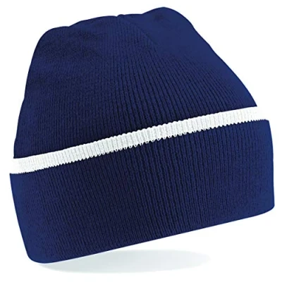 Image of Beechfield Teamwear Beanie French Navy/White