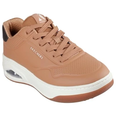 Image of Skechers Men&#039;s Uno Court Low Post Trainers, Tan, 10 UK