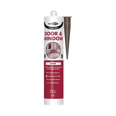 Image of Bond It Brown Frame Mate Door and Window Silicone for Sealing Draught proofing, BDFMBR, 310ml