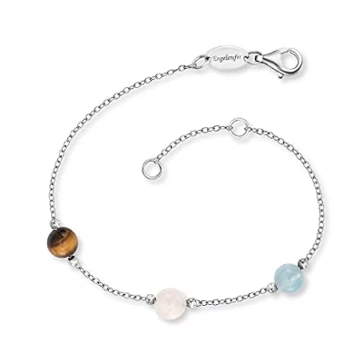 Image of Angel Whisperer Women&#039;s bracelet made of sterling silver and power stone, lobster clasp, adjustable in two lengths, nickel free, 3 Steine, Silver, No Gemstone