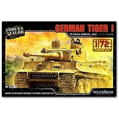Image of Forces Of Valor 1:72 Dt. Tiger I DAK 1943 Fr. Prod. Kit Floor Model, Model Making, Diorama Military Modeling, Plastic