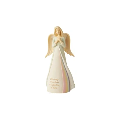 Image of Enesco Foundations Rainbow of Hope Angel Figurine, 7.5 Inch, Multicolor