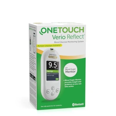 Image of OneTouch Verio Reflect® Blood Glucose Meter I System for Control with 1 Meter,1 Lancing Device, 10 lancets, Pouch (Including Batteries)