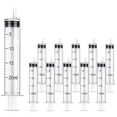 Image of 10 Pack Syringe Without Needle for Crafts Pets Feeding Industrial and Scientific (20ML)
