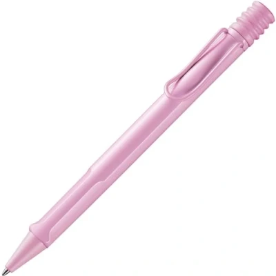 Image of Lamy safari lightrose Ballpoint Pen with ergonomic grip &amp; line width M for pleasant long writing made of robust ASA plastic including large capacity refill 16 in blue