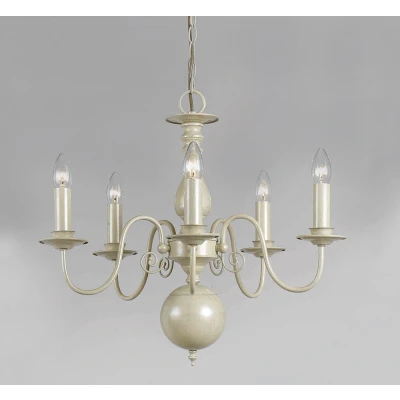 Image of Bologna Flemish Cream 5 Arm Chandelier