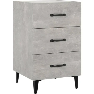 Image of vidaXL Bedside Cabinet Concrete Grey 40x40x66 cm Engineered Wood