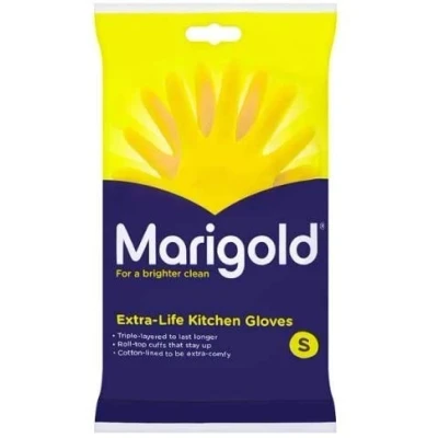 Image of Marigolds 2 x Extra Life kitchen Glove Small 1 6 pairs