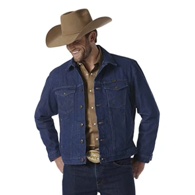 Image of Wrangler Men&#039;s Western Unlined Denim Jacket, XL Tall