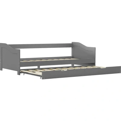 Image of vidaXL Pull out Sofa Bed Frame without Mattress Grey 90x200 cm