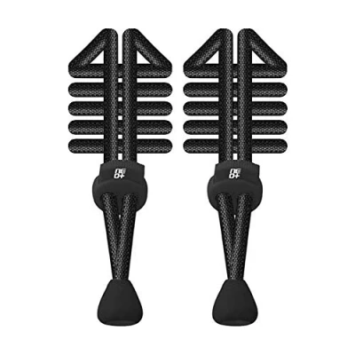 Image of NEO+ Packs of Elastic Lock Shoelaces For Running &amp; Triathlon UK SELLER (1 SET BLACK)