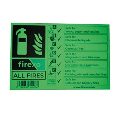 Image of Firexo All Fires Fire Extinguisher Sign Photo Luminescent Point Safety