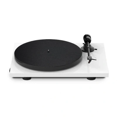 Image of Pro Ject E1, Plug &amp; Play Entry Level Record Player with OM5e and 33/45 electronic speed switch (White)
