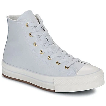 Image of Converse Chuck Taylor ALL STAR LIFT Platform Unisex Hightop trainers for kids, Size: 3, Barely grey/egret/gold Textile