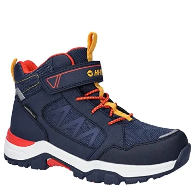 Image of HI TEC O010382 051 Rush WP JR Navy/Orange/Corn 3 Hiking Boot, UK