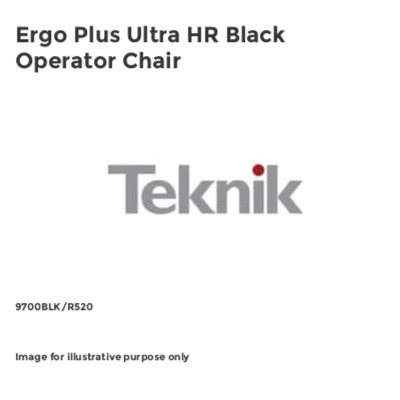 Image of TEKNIK Ergo Plus Ultra HR Fabric Operator Chair Black