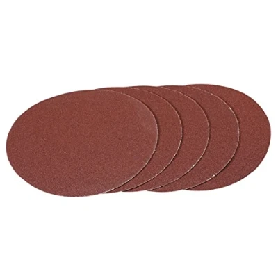 Image of Draper Hook and Loop Aluminium Oxide Sanding Discs, 180mm, 60 Grit (Pack of 5)