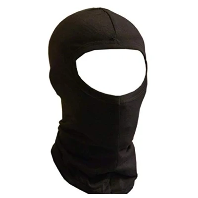 Image of Jasmine Silk Pure Black Balaclava Thermal Under Helmet Protection Mask Ski Cycle Motorcycle Bike