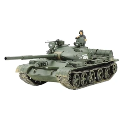 Image of Tamiya TM35108 35108 Russian T 62A Tank 1:35 Military Model Kit, Green
