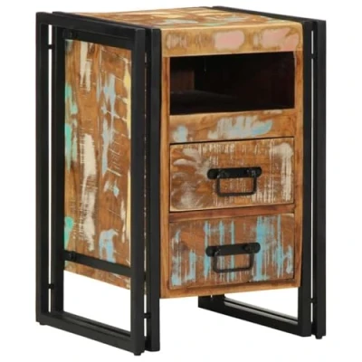 Image of vidaXL Bedside Cabinet 40x40x59 cm Solid Wood Reclaimed