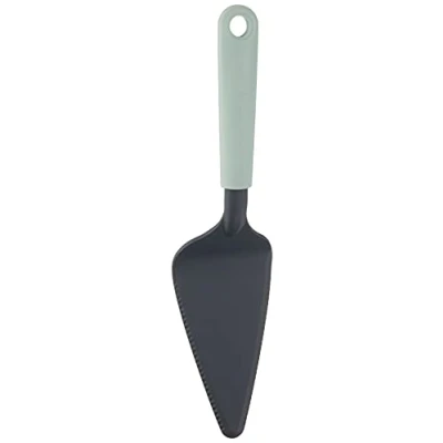 Image of Brabantia Tasty+ Bake &amp; Mix Cake Server Plus Serrated Cutting Edge (Jade Green) Non Stick, Dishwasher Safe, (122989)