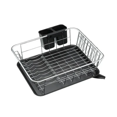 Image of KitchenCraft Dish Drainer Rack with Drip Tray, 42 x 30.5 15.5 cm (16.5&quot; 12&quot; 6&quot;)