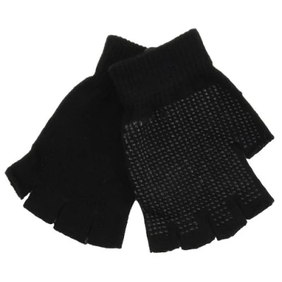 Image of Black Fingerless Magic Gloves + Palm Grip by RJM GL310