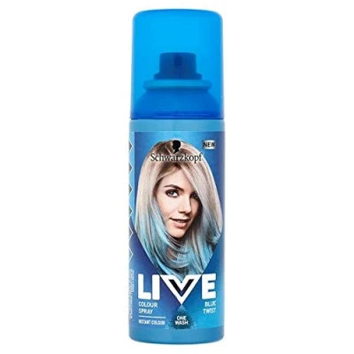 Image of Schwarzkopf Live Colour Spray Blue Twist 120ml