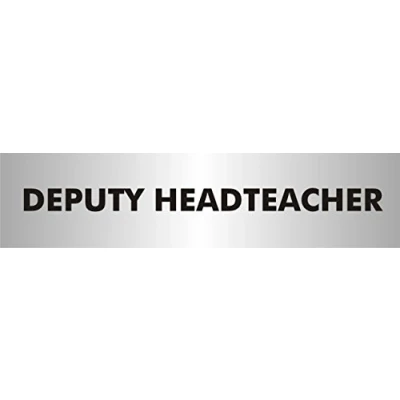 Image of Seco Deputy Headteacher Sign, 190mm x 45mm 2mm Brushed Aluminium Effect Acrylic