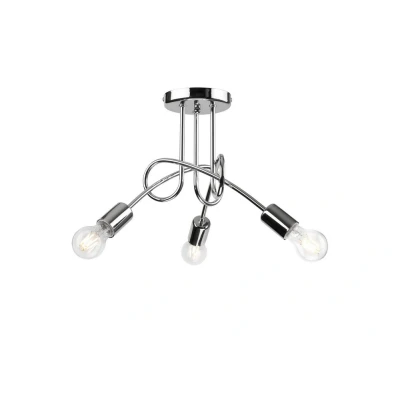 Image of Camilla Multi Arm Semi Flush Ceiling Light Chrome, 3x E27