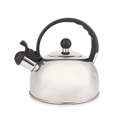 Image of La Cafetière Stainless Steel 1.3 Litres Whistling Kettle, Stove top, Induction and Gas Hob, Silver