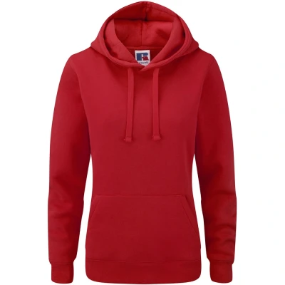 Image of Russell Athletic Womens Premium Authentic Hoodie (3 Layer Fabric) (Classic Red) Size Small
