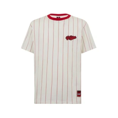 Image of AC Milan Urban Collection II Unisex Adult Striped T Shirt White