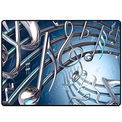 Image of QQDD Drum Rug Mat Soundproof Polyester Carpet Rectangle Non Slip Rugs 120CM*80CM