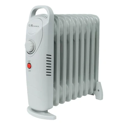 Image of UR CHOICE 9 Fins Oil Filled Radiator Overheat Protection Electric Heater with Adjustable Thermostat Power Indicator Light Carry Handle Free Standing Energy Efficient for Home.