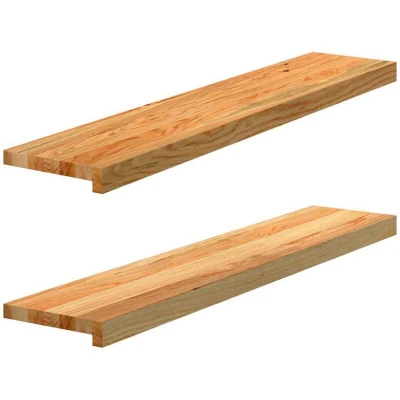 Image of vidaXL Window Sills 2 pcs Light Brown 100x20x2 cm Solid Wood Oak