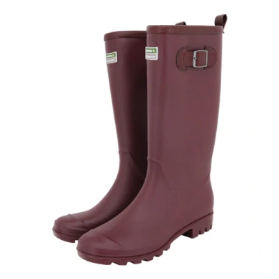 Image of Town &amp; Country Burford PVC Wellington Boots Aubergine Size 6
