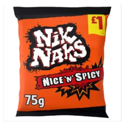 Image of Nik Naks Nice &#039;N&#039; Spicy Crisps 75g, x Case of 20