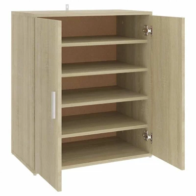 Image of vidaXL Shoe Cabinet Sonoma Oak 60x35x70 cm Engineered Wood